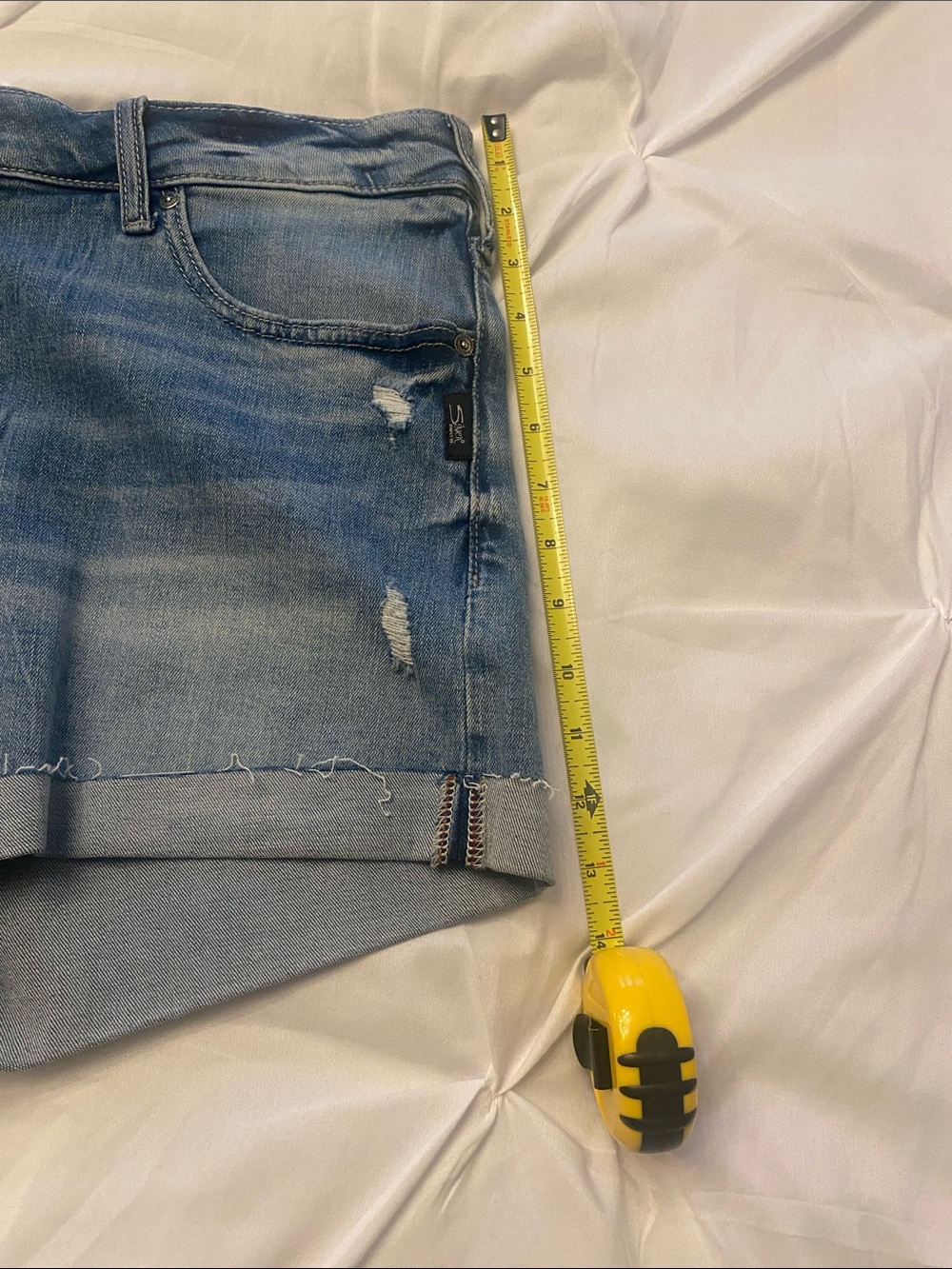 Silver Denim Distressed Jean Shorts - Picture 7 of 7